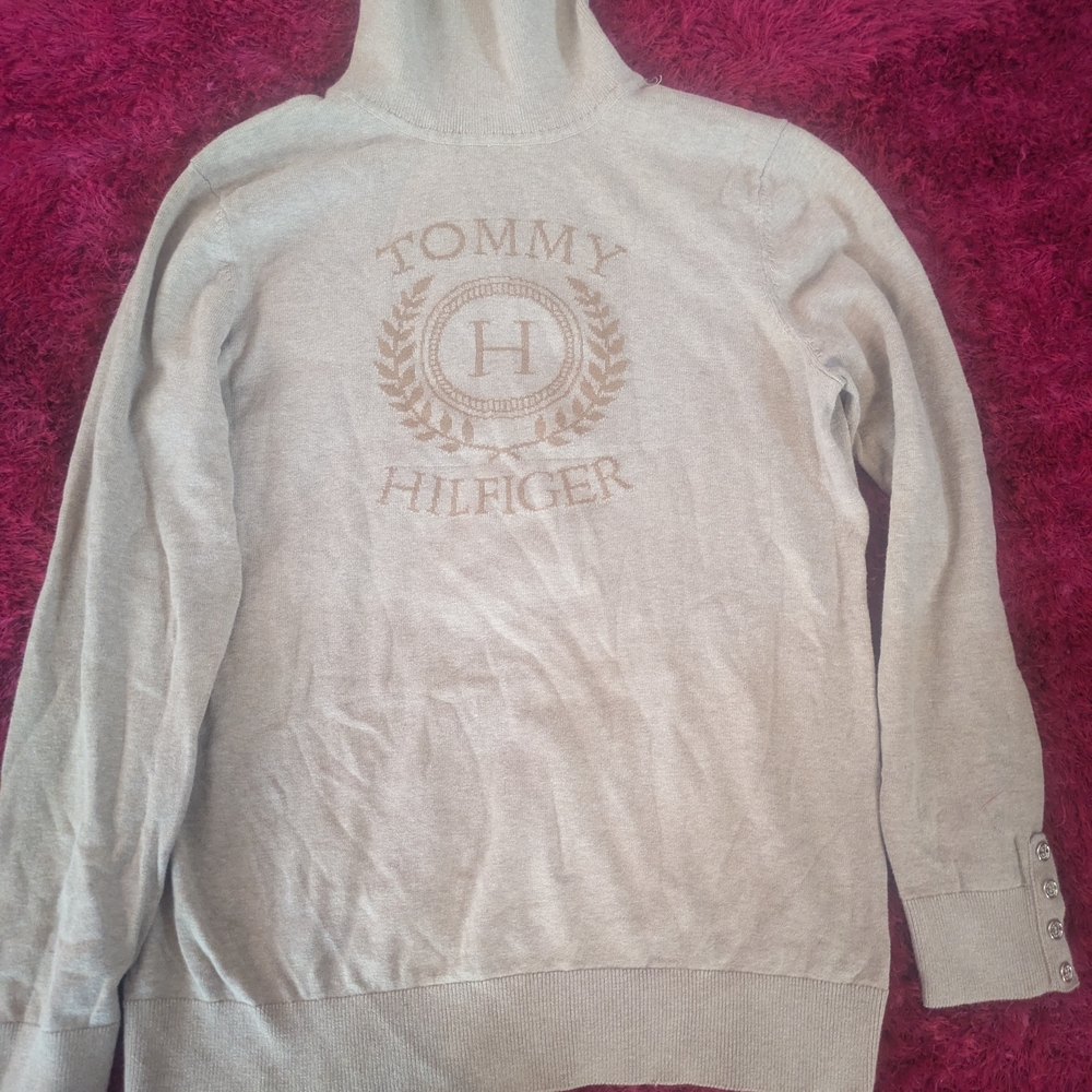 Tommy Hilfiger Light Gray Turtleneck Sweater